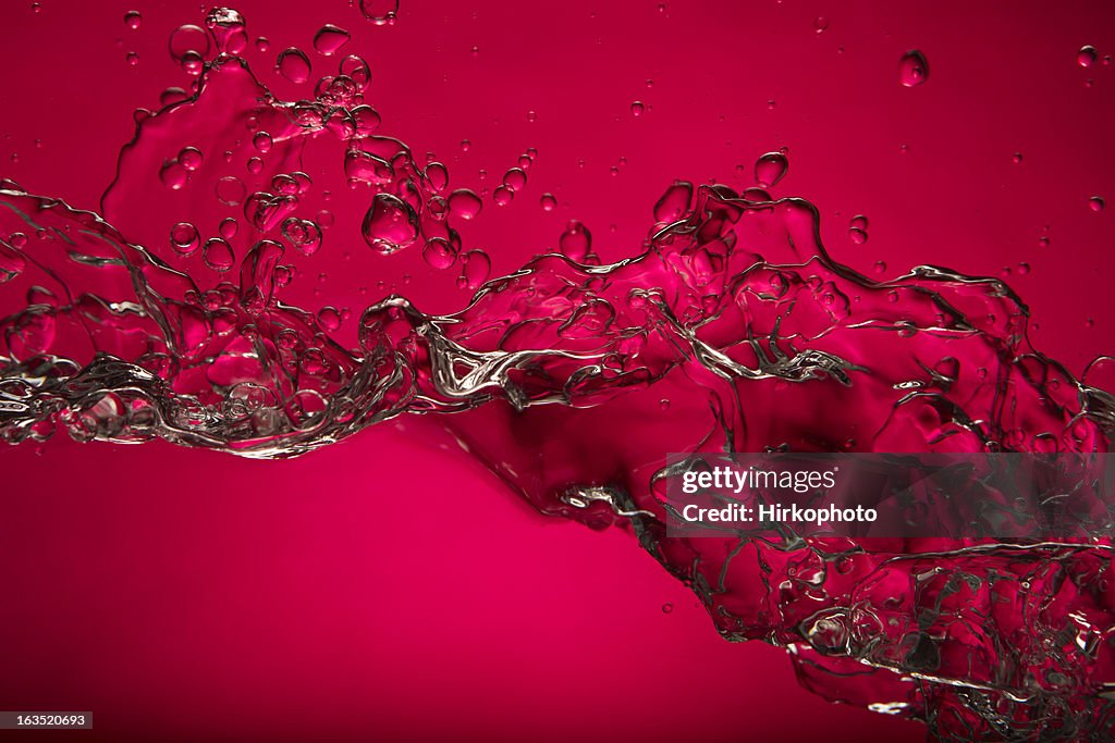 Pink water splash
