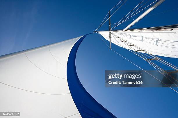 sailing - blue sailboat stock pictures, royalty-free photos & images