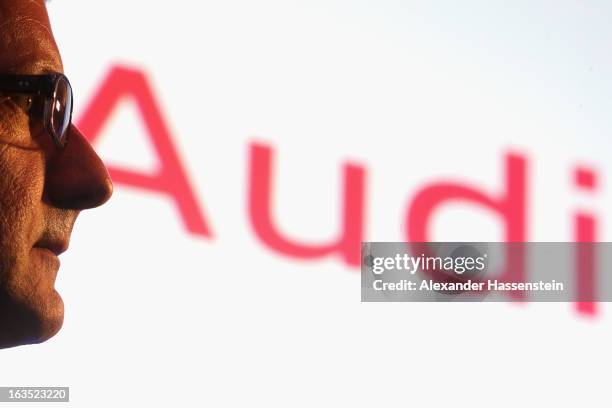 Rupert Stadler, CEO of Audi group looks on during a Audi group reception on March 11, 2013 in Munich, Germany.