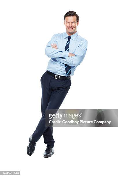 confident in his business prowess - leaning stock pictures, royalty-free photos & images