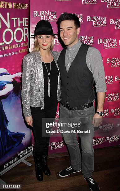 Camilla Dallerup and Kevin Sacre attend an after party celebrating the press night performance of 'Burn The Floor' at the Trafalgar Hotel on March...