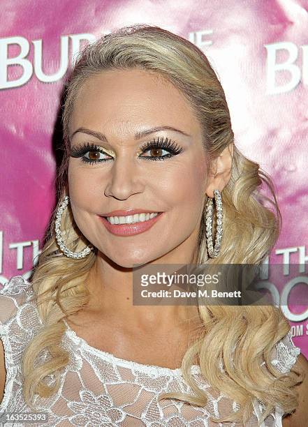 Kristina Rihanoff attends an after party celebrating the press night performance of 'Burn The Floor' at the Trafalgar Hotel on March 11, 2013 in...