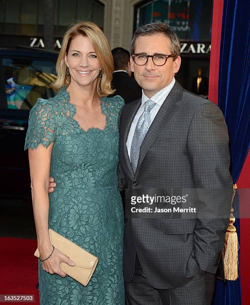 Nancy Carell and actor Steve Carell attends the premiere of Warner Bros. Pictures' "The Incredible Burt Wonderstone" at TCL Chinese Theatre on March...
