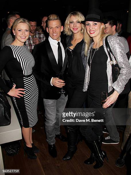 Suzanne Shaw, Patrick Helm, Ali Bastian and Camilla Dallerup attend an after party celebrating the press night performance of 'Burn The Floor' at the...