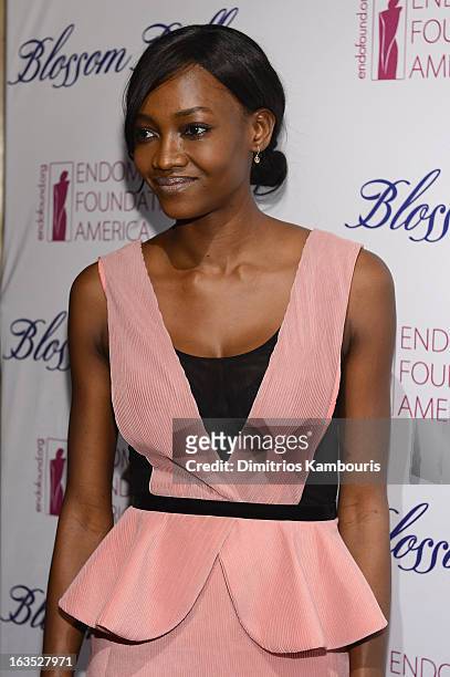 Model Oluchi Onweagba attends The Endometriosis Foundation of America's Celebration of The 5th Annual Blossom Ball at Capitale on March 11, 2013 in...