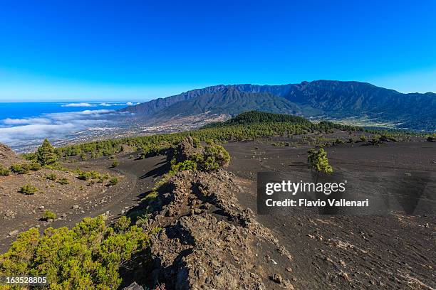 volcanic landscape, la palma - la palma islas canarias stock pictures, royalty-free photos & images