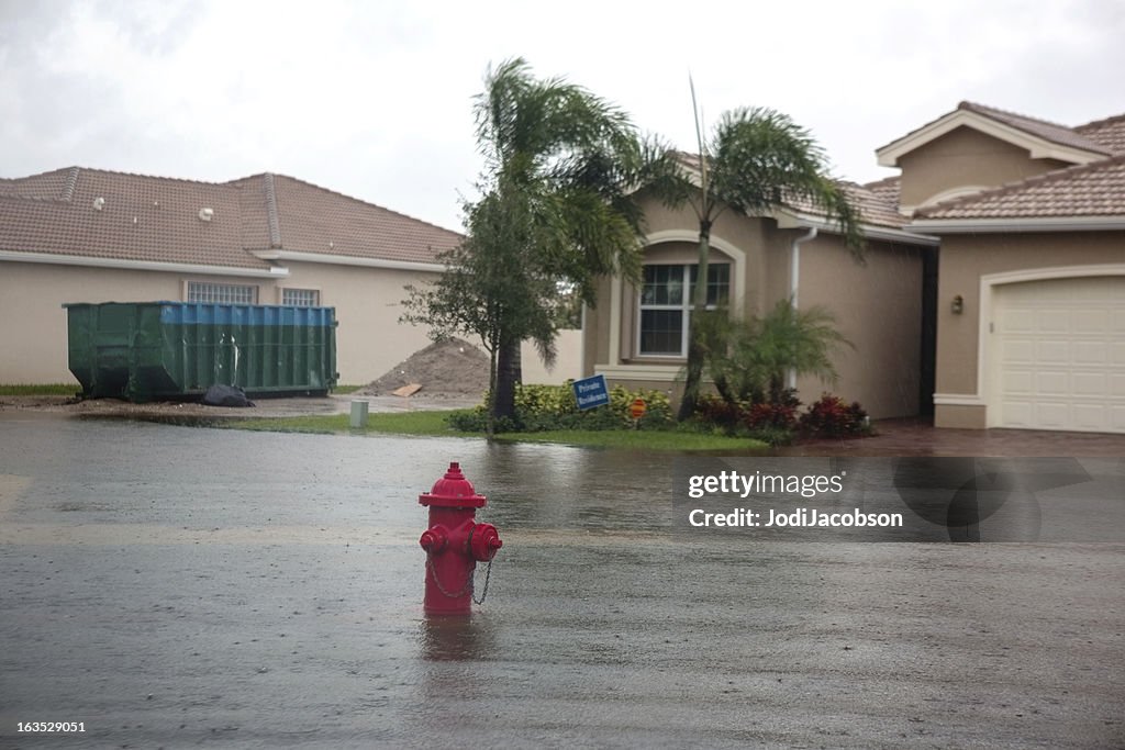 Flooding from a hurricane