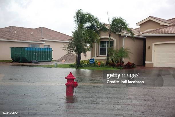 flooding from a hurricane - flood insurance stock pictures, royalty-free photos & images