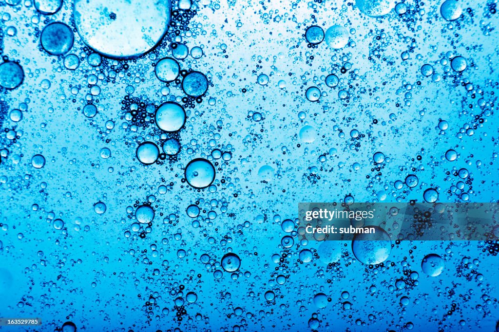 Azul abstracto burbujas