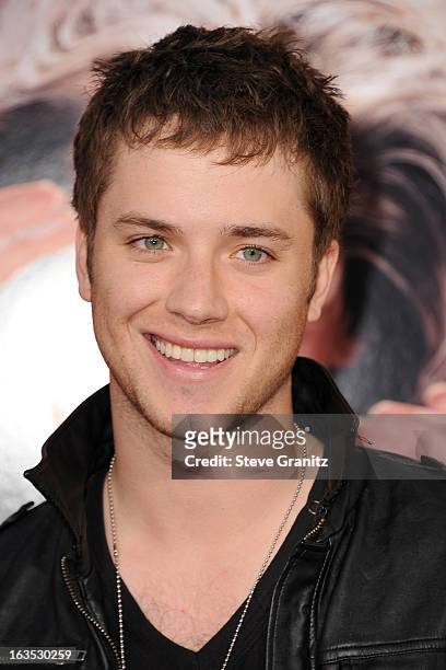 Actor Jeremy Sumpter attends "The Incredible Burt Wonderstone" Los Angeles Premiere at TCL Chinese Theatre on March 11, 2013 in Hollywood, California.