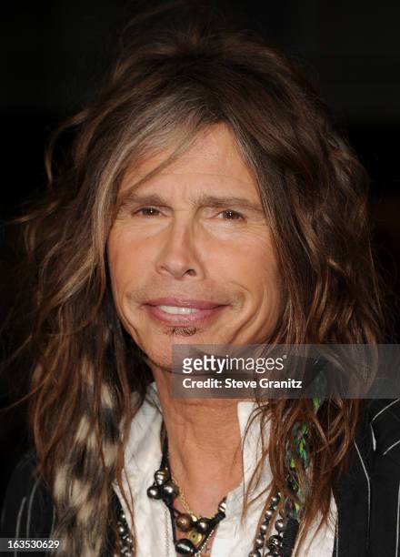 Musician Steven Tyler attends "The Incredible Burt Wonderstone" Los Angeles Premiere at TCL Chinese Theatre on March 11, 2013 in Hollywood,...