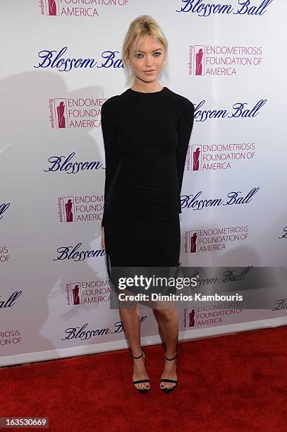 Model Martha Hunt attends The Endometriosis Foundation of America's Celebration of The 5th Annual Blossom Ball at Capitale on March 11, 2013 in New...