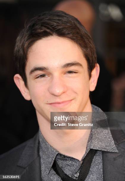 Actor Zachary Gordon attends "The Incredible Burt Wonderstone" Los Angeles Premiere at TCL Chinese Theatre on March 11, 2013 in Hollywood, California.