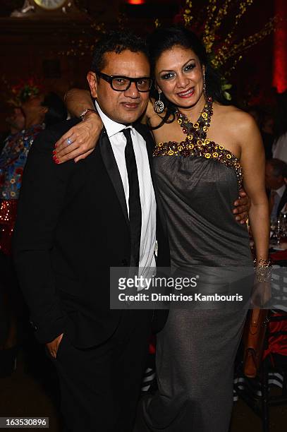 Naeem Khan poses with Donna D'Cruz at The Endometriosis Foundation of America's Celebration of The 5th Annual Blossom Ball at Capitale on March 11,...