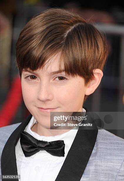 Actor Mason Cook attends "The Incredible Burt Wonderstone" Los Angeles Premiere at TCL Chinese Theatre on March 11, 2013 in Hollywood, California.