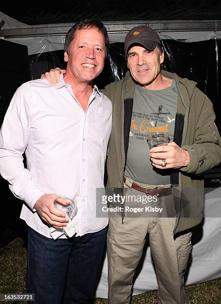 Forbes Media COO Mike Federle and Texas Governor Rick Perry attend Forbes' "30 Under 30" SXSW Private Party on March 11, 2013 in Austin, Texas.
