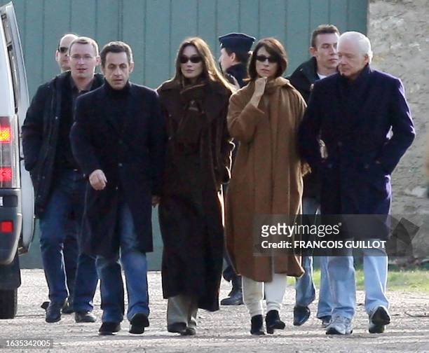 French President Nicolas Sarkozy, 53 and his new wife 40-year-old Italian ex-supermodel Carla Bruni , who were married yesterday at the Elysee...