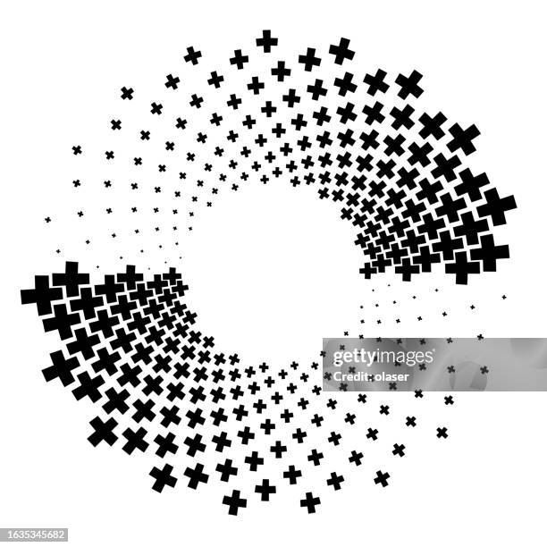 ilustrações, clipart, desenhos animados e ícones de seções de semicírculo de desvanecimento concêntrico feitas de formas mais - símbolo matemático