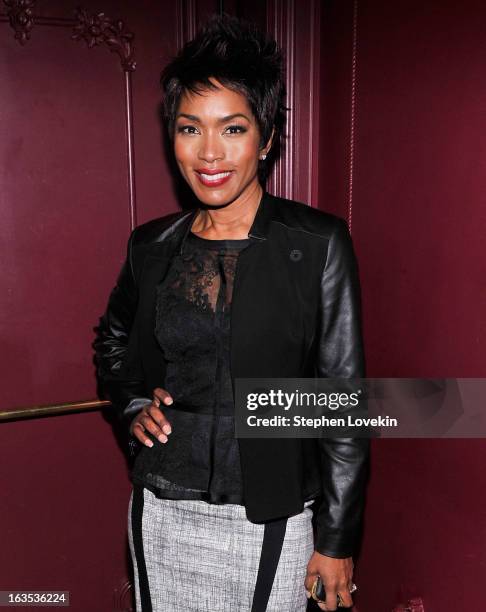 Actress Angela Bassett attends the after party for The Cinema Society with Roger Dubuis and Grey Goose screening of FilmDistrict's "Olympus Has...