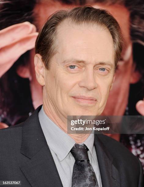 Actor Steve Buscemi arrives at the Los Angeles Premiere "The Incredible Burt Wonderstone" at TCL Chinese Theatre on March 11, 2013 in Hollywood,...