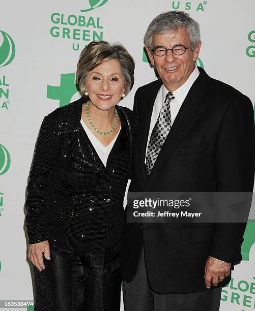 Senator Barbara Boxer and Stewart Boxer arrive at Global Green USA's 10th Annual Pre-Oscar party at Avalon on February 20, 2013 in Hollywood,...