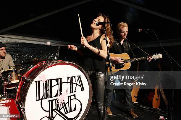 Band member of Delta Rae perform onstage at Forbes' "30 Under 30" SXSW Private Party on March 11, 2013 in Austin, Texas.