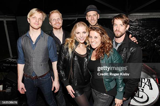 Band members of Delta Rae attend Forbes' "30 Under 30" SXSW Private Party on March 11, 2013 in Austin, Texas.