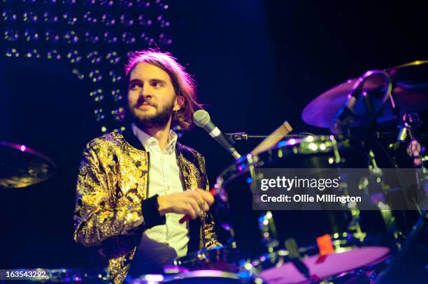 Timothy Walter of The Family Rain performs supporting The Courteeners during a date of the band's Spring 2013 UK tour at the O2 Academy on March 11,...