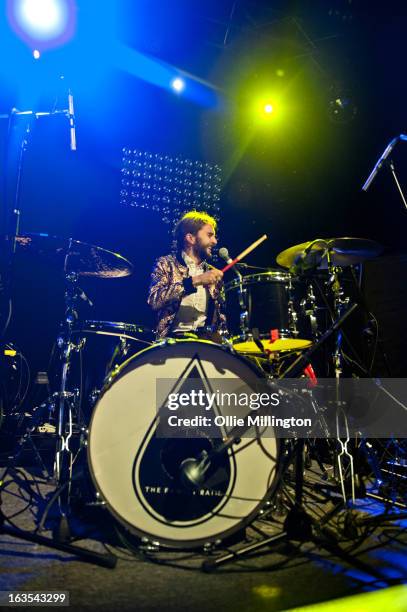 Timothy Walter of The Family Rain performs supporting The Courteeners during a date of the band's Spring 2013 UK tour at the O2 Academy on March 11,...