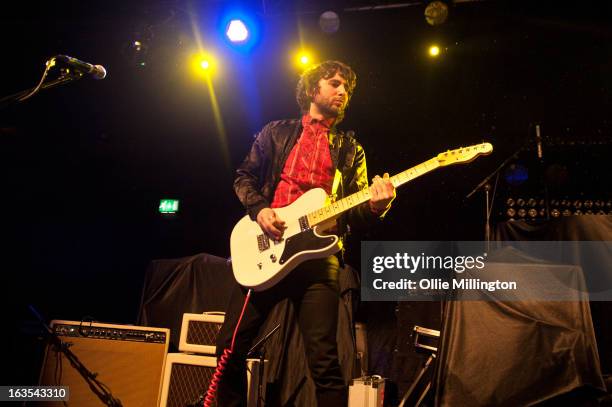 Ollie Walter of The Family Rain performs supporting The Courteeners during a date of the band's Spring 2013 UK tour at the O2 Academy on March 11,...