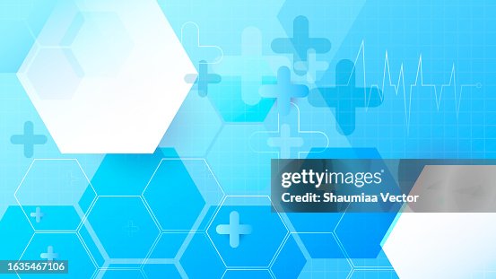 Medical Spring Background Modern Medical Abstract Background With Cross Shape Pulse Hexagons And ...
