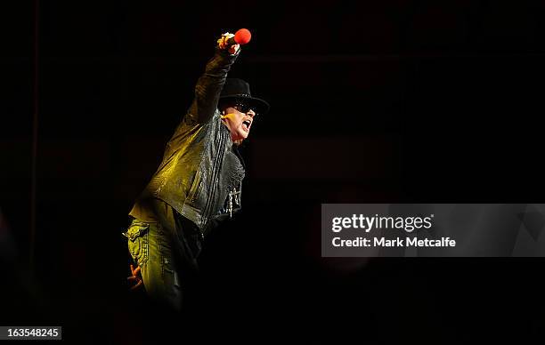 Axl Rose of Guns N' Roses performs live on stage at Allphones Arena on March 12, 2013 in Sydney, Australia.