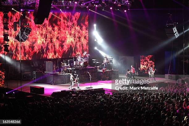 Guns N' Roses perform live on stage at Allphones Arena on March 12, 2013 in Sydney, Australia.
