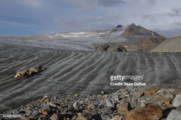 The plateau of the Gepatschferner glacier lies on August 23, 2023 above Kaunertal, Austria. Martin Stocker-Waldhuber, a glaciologist with the...