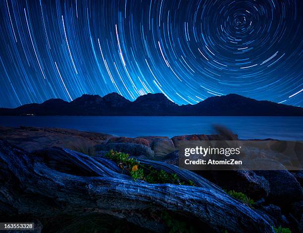 the hazard, coles bay - long exposure stars stock pictures, royalty-free photos & images