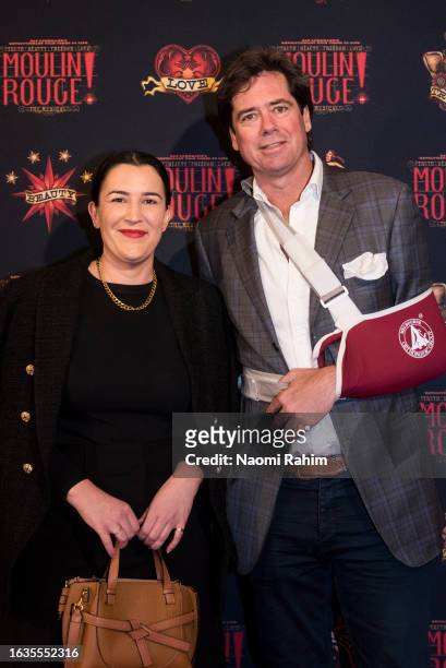 Gillon McLachlan attends the opening night of "Moulin Rouge! The Musical" at Regent Theatre on August 24, 2023 in Melbourne, Australia.