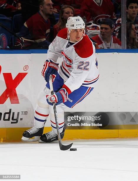 Tomas Kaberle of the Montreal Canadiens skates against the New York Islanders at Nassau Veterans Memorial Coliseum on March 5, 2013 in Uniondale, New...
