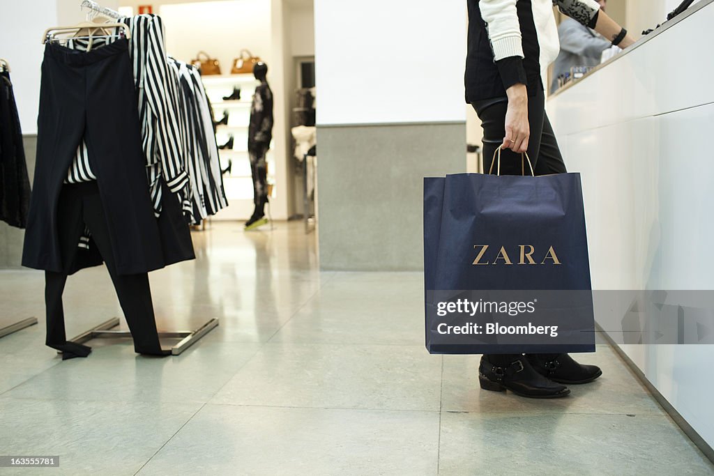 Inside A Zara Fashion Store Ahead Of Inditex Results