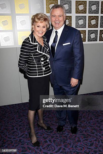 Angela Rippon and Eamonn Holmes arrive at the TRIC Television and Radio Industries Club Awards at The Grosvenor House Hotel on March 12, 2013 in...