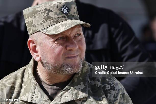 Commander-in-Chief of the Armed Forces of Ukraine Valerii Zaluzhnyi during an event dedicated to Ukraine's Independence Day on August 24, 2023 in...