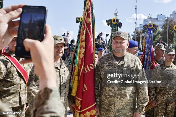 Commander-in-Chief of the Armed Forces of Ukraine Valerii Zaluzhnyi during an event dedicated to Ukraine's Independence Day on August 24, 2023 in...