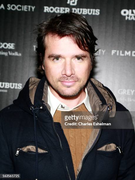 Actor Matthew Settle attends The Cinema Society with Roger Dubuis and Grey Goose screening of FilmDistrict's "Olympus Has Fallen" at the Tribeca...