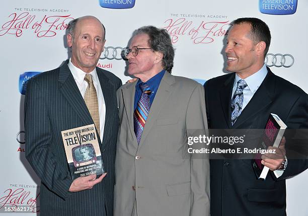 Author Paul Schatzkin, Skee Farnsworth and Philo Farnsworth attend the Academy of Television Arts & Sciences' 22nd Annual Hall of Fame Induction Gala...