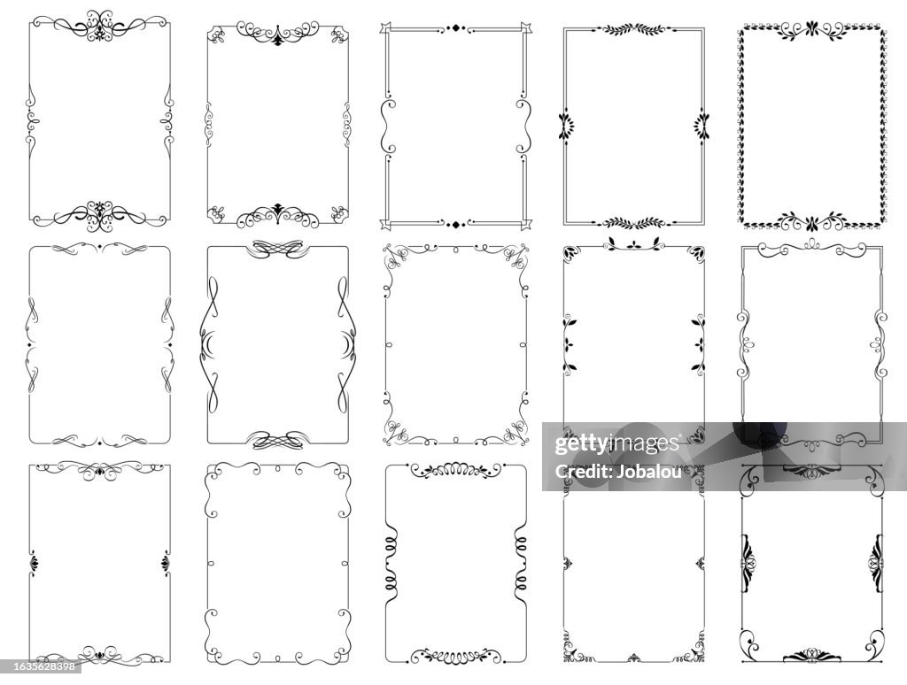 Vintage Retro Ornamental Decorative Border Frame