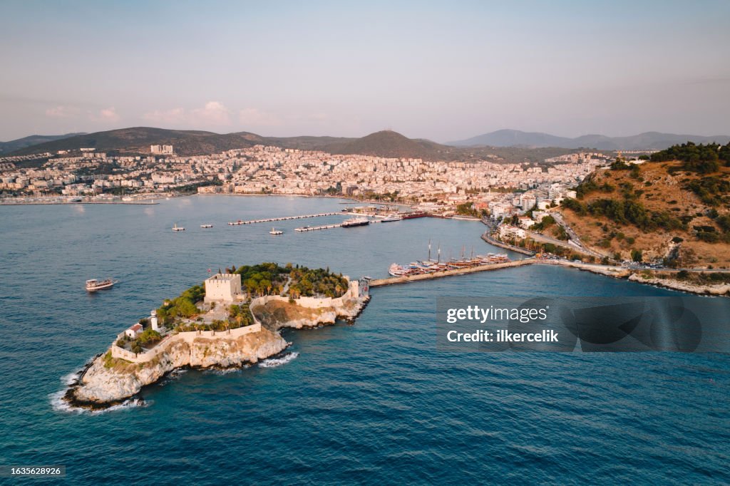 Aerial view of Kusadasi, Aydin City, Turkey