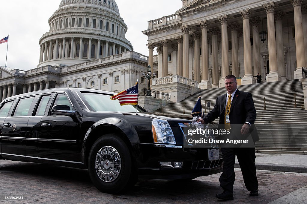 President Obama Meets With Senate Democrats On Capitol Hill