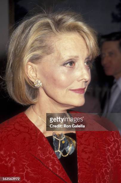 Actress Constance Towers attends HOBY Holiday Gathering Benefiing Jules Stein Eye Institute University on December 9, 1990 in Los Angeles, California.