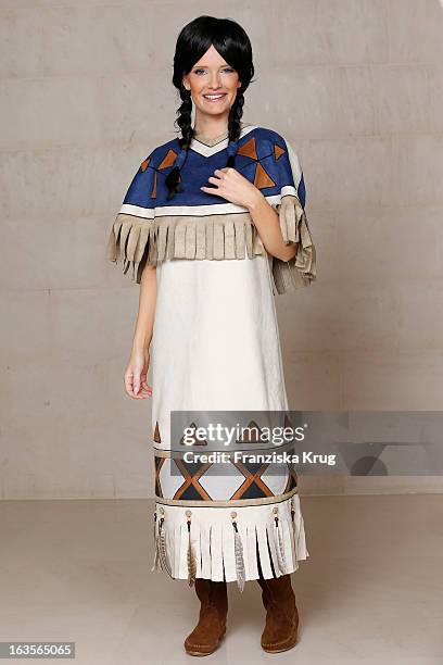 Mirja du Mont poses during the Mirja Du Mont Music Shoot at the Adlon Hotel on March 12, 2013 in Berlin, Germany.