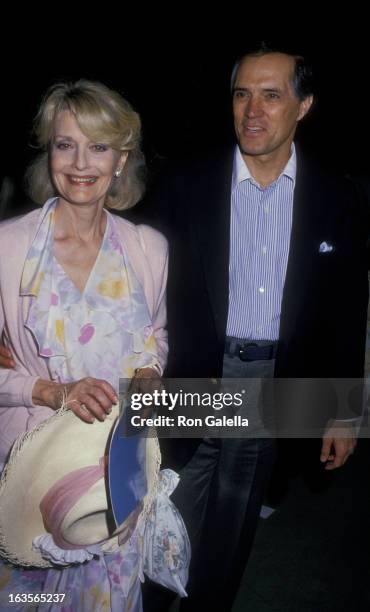 Actress Constance Towers and actor John Gavin attend the premiere party for "A Summer Story" on July 7, 1988 at the Holiday Inn Hotel in Beverly...