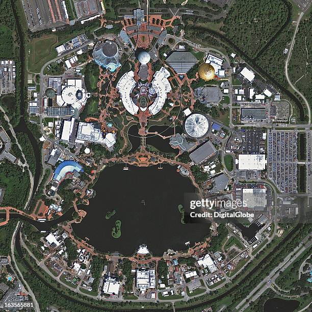 This is a satellite image of EPCOT, Orlando, Florida, United States collected on September 23, 2012.